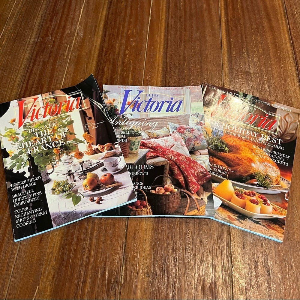 Victoria Magazine Vintage 3 Issues September 1999, October 1999, November 1999